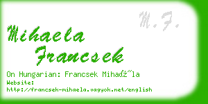 mihaela francsek business card